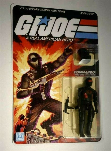 Gi Joe Custom Carded Black Major Exclusive Cobra Snake Eyes Action
