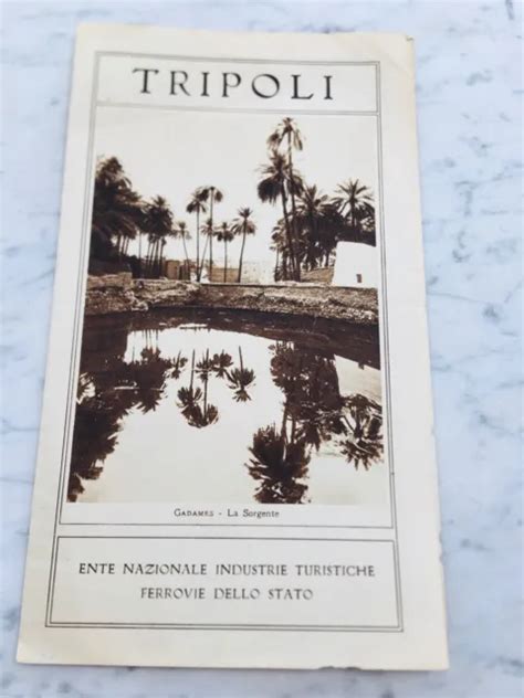 Guide Tourist Tripoli Colonies Africa Italian Old Brochure 1094