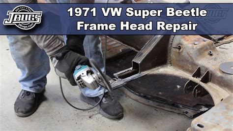 Jbugs 1971 Vw Super Beetle Frame Head Repair Youtube