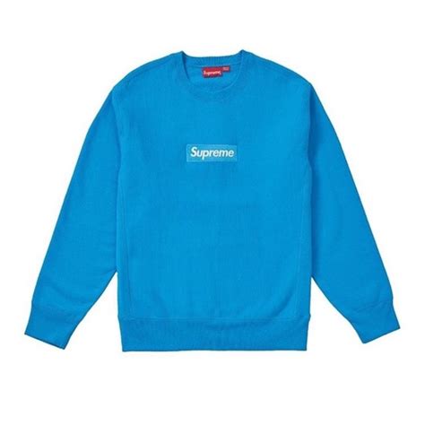 Supreme Sweaters Supreme Box Logo Crewneck Fw8 Royal Blue Poshmark