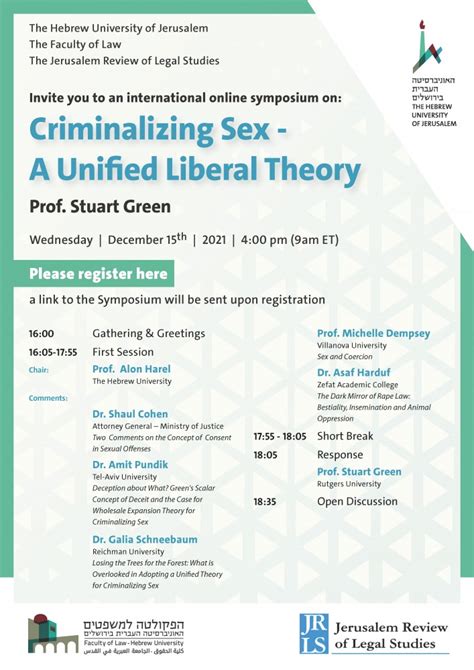 Criminalizing Sex A Unified Liberal Theory The Faculty Of Law