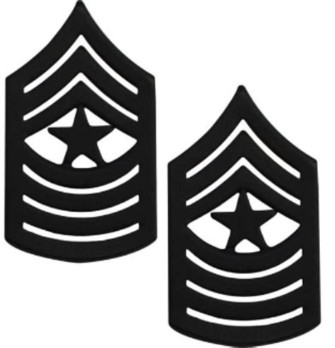 Usmc Black Metal Solid Brass Sgtmaj Sergeant Major Chevron Rank