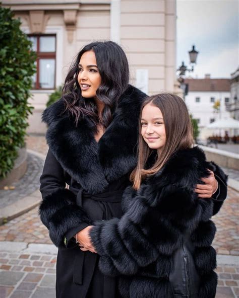 Fox Fur Coat Faux Fur Jacket Daughter Love Mother Daughter Daughters Fur Coat Fashion Mom