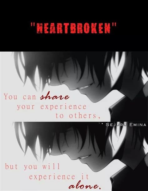 Heartbroken Sad Anime Boy Quotes