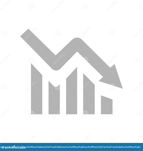 Profit Decline Icon Loss Arrow Vector Illustration Stock Vector