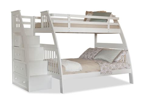Canwood Ridgeline Twin Over Full Bunk Bed With Built In Stairs Drawers Finishwhite Walmart