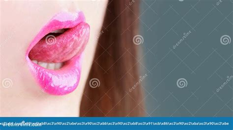 Woman Lip Female Lips Lips Tongue Out Beautiful Woman Girl Close Up Macro With Beautiful