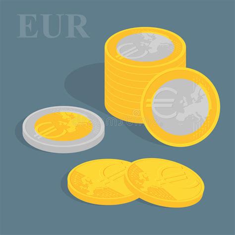 Euro Coins Vector Illustration Stock Vector Illustration Of Economy