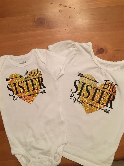 big sister little sister shirts probably the best project so far so fun to come up with a