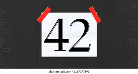 Number 42 Banner Number Forty Two Stock Illustration 2167377893