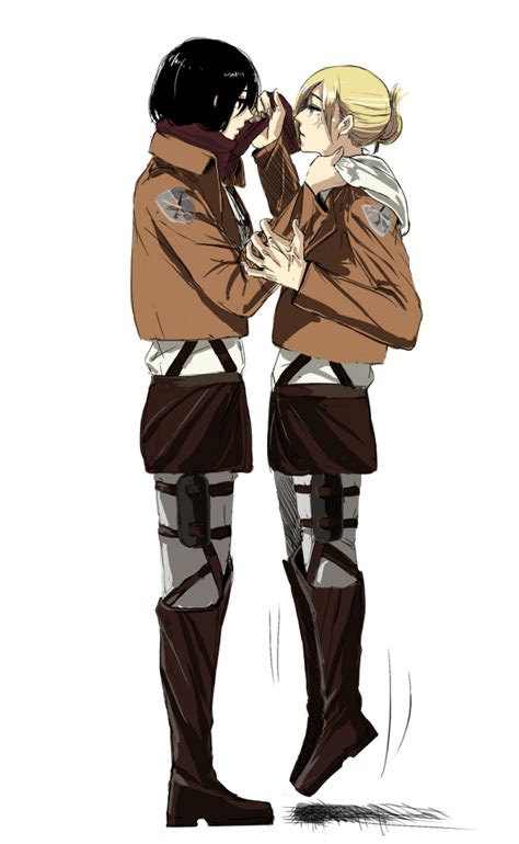 Mikasa Ackerman And Annie Leonhardt Shingeki No Kyojin Drawn By Naizo
