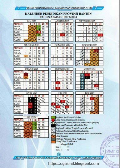 Kalender Pendidikan Prov Banten 2023 2024 Cgtrend