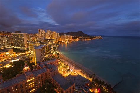 Waikiki By Night Photograph By James Roemmling Fine Art America