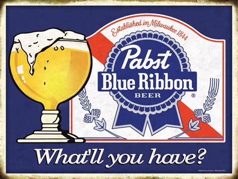 Pabst Blue Ribbon Beer Whatll You Have Vintage Replica Etsy