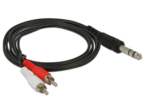 Delock Products 85475 Cable Audio 635 Mm Stereo Jack Male 2 X Rca