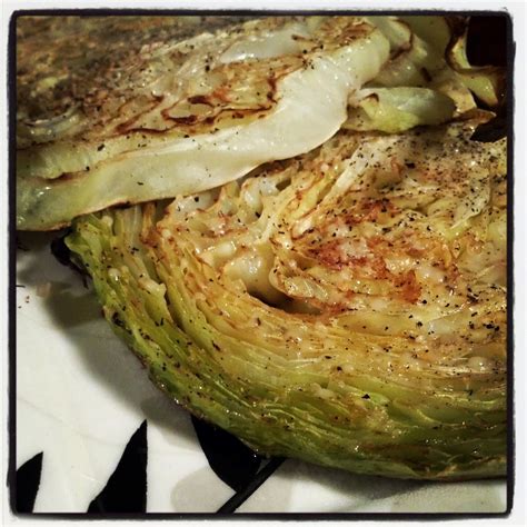An Onion Exposed Roasted Cabbage Slices