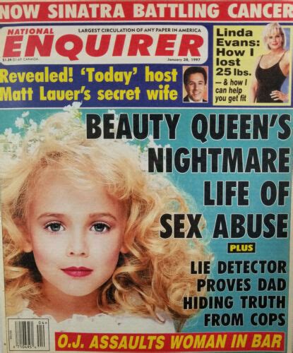 National Enquirer Jan 28 1997 Beauty Queen Jonbenet Sex Abuse Matt