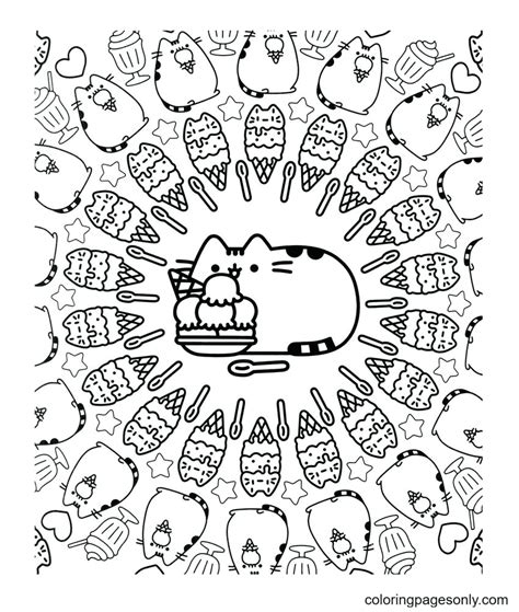 Pusheen Coloring Pages Coloring Pages For Kids And Adults