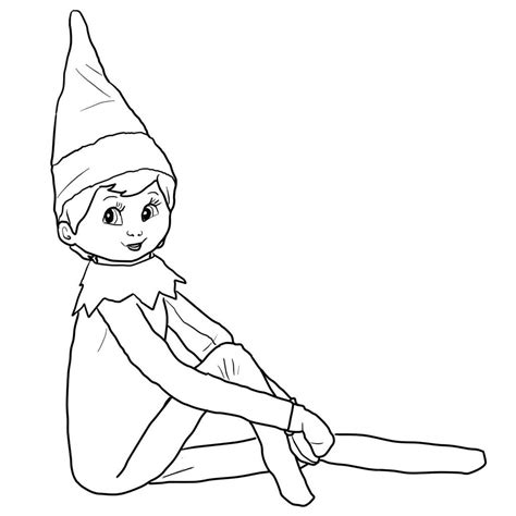 Have Fun With Free Elf On The Shelf Coloring Pages