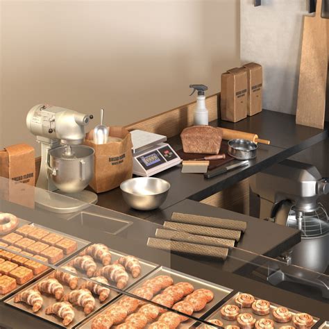 Cafe Bakery 3d Model For Vray Corona