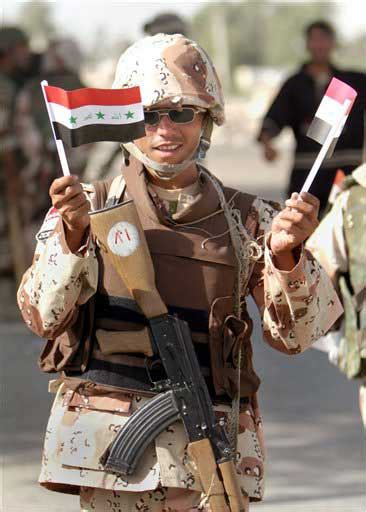 Iraqi Soldiers Celebrate Their Freedom