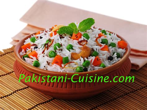 Vegetable White Rice Pakistani Cuisine