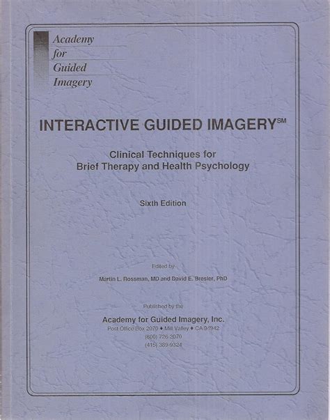 Interactive Guided Imagery Clinical Techniques For Brief Therapy And Health Psychology Sixth