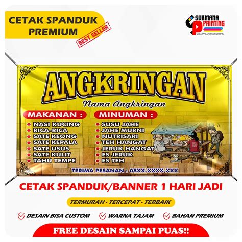 Free Design Print Angkringan Banner Banner Custom Premium Backdroop