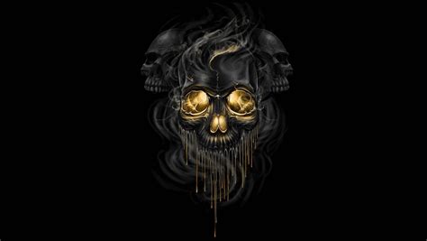 Skull Black Background ·① Wallpapertag