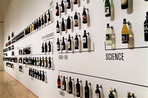 In The San Francisco Museum Of Modern Art The Wine Wall Displays The