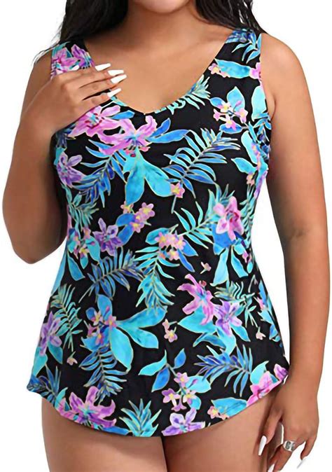 Fullfitall Women S Plus Size One Piece Swimsuits Tummy Control Printed Bathing Suits Amazon Co