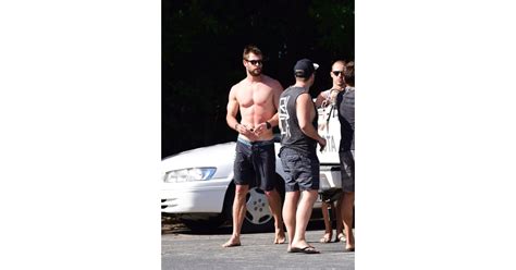 Chris Hemsworth Shirtless In Australia April Popsugar Celebrity