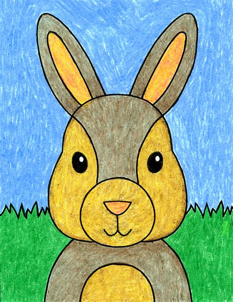 Easy How To Draw A Bunny Face Tutorial And Bunny Face Coloring Page