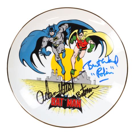 Adam West And Burt Ward Signed Batman Commemorative Art Print Plate