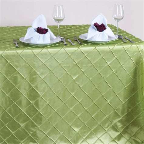 Apple Green 90x156 Pintuck Tablecloths Tablecloths Factory