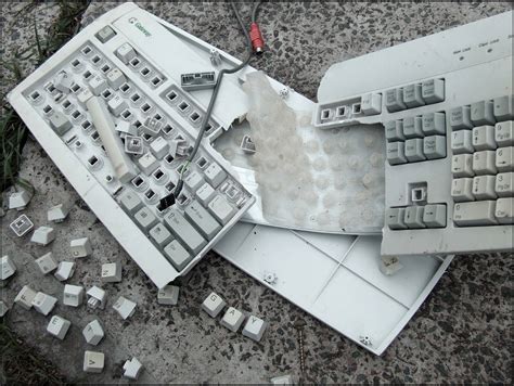 Smashed Keyboard By Demonicrabbitskull On Deviantart