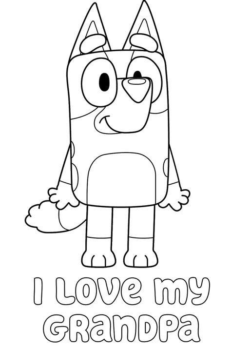 Free Printable Bluey Coloring Pages
