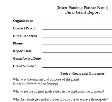 Funding Report Template 6 Templates Example Templates Example