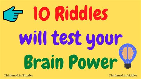 10 Brain Teaser Tricky Hard Riddles With Answers Youtube