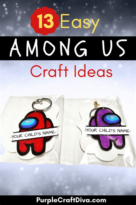 13 Easy Among Us Crafts That Kids Will Love ⋆ Purple Craft Diva