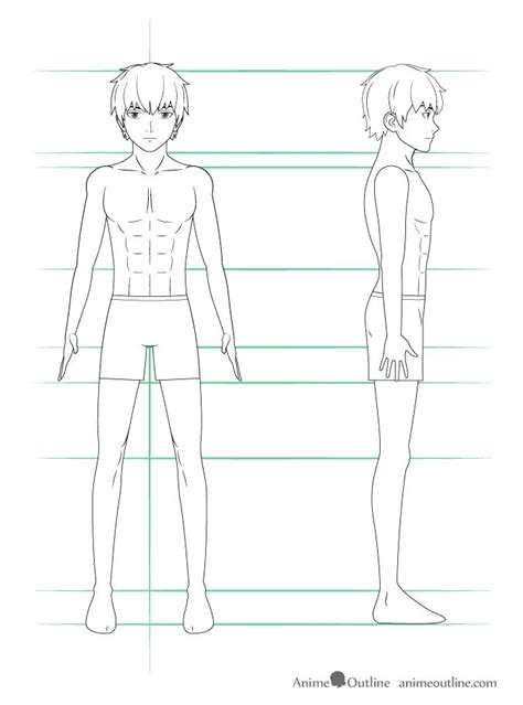 How To Draw Anime Boy Body Side View