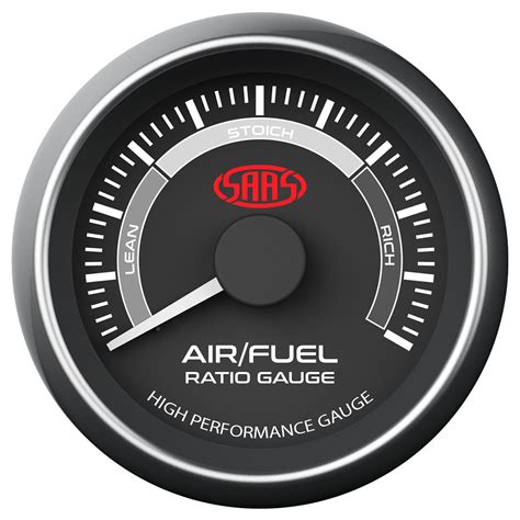 Air Fuel Ratio Gauge Narrow Band 52mm Muscle Black Saas Automotive