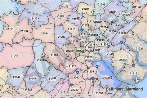 Zip Code Map Of Baltimore Md The Map Of United States