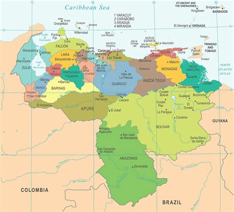 Galería De Mapas De Venezuela Mapa De Venezuela