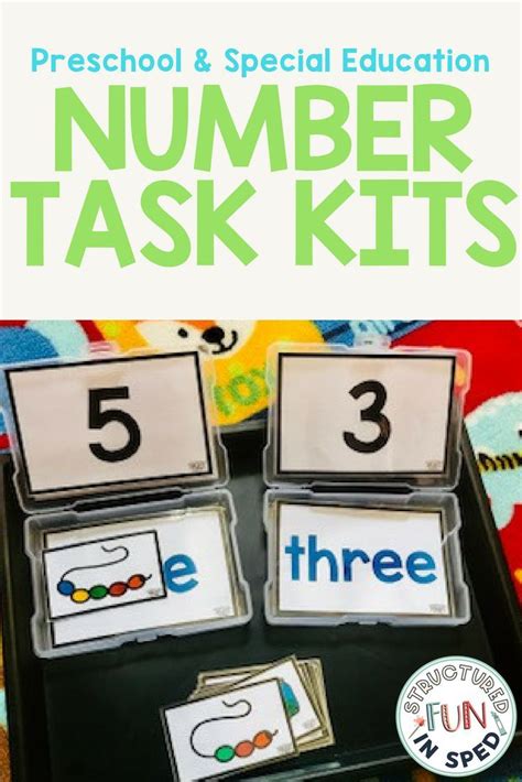 Math Centers Numbers Counting Task Boxes For Special Education