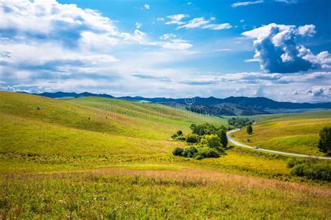 Mountain Landscape With Road Altai Stock Image Image Of Russia