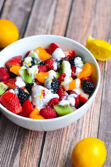 Rainbow Fruit Salad With Creamy Limoncello Dressing A Dash Of Soul