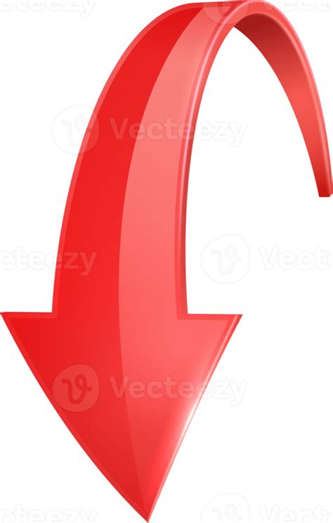 3d Curve Red Arrow 11356551 Png