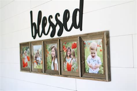 Rustic Collage Picture Frame 5 Openings 8x10 Barnwood