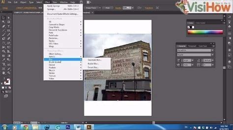Apply Blur To Images In Illustrator Cs6 Visihow